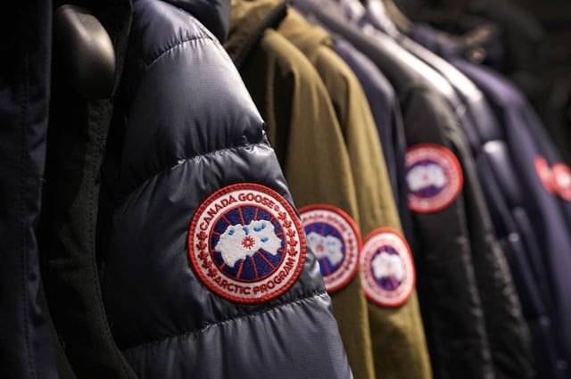 Canada Goose jackets and clothing is on display at the Harry Rosen store in Toronto on September 17, 2024. THE CANADIAN PRESS/Nathan Denette