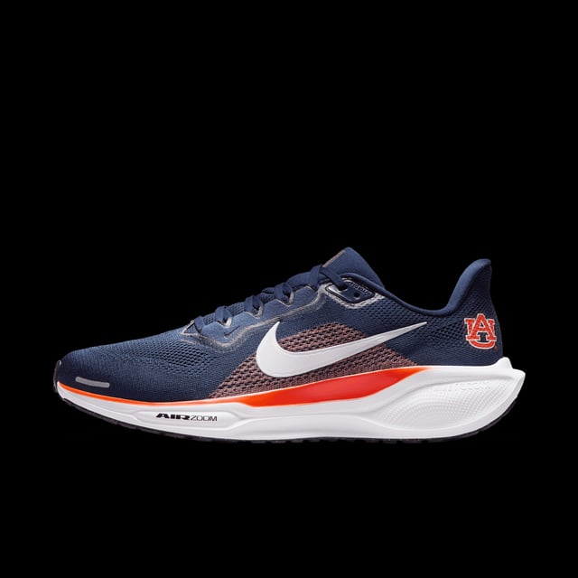 A look at the new Auburn Tigers Nike Air Zoom Pegasus 41 running shoe, part of the Nike’s 2024 NCAA Collection ahead of college football season.