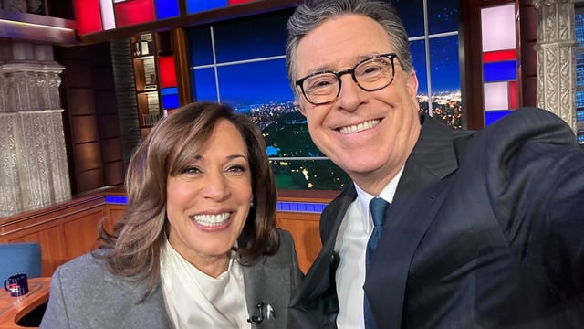 Kamala Harris returns to The Late Show with Stephen Colbert