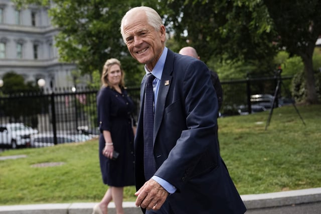 White House trade counselor Peter Navarro walks to the West Wing, Thursday, July 10, 2025, in Washington.