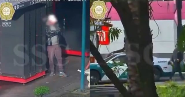 La Secretaría de Seguridad Ciudadana (SSC) logró detener ayer a un presunto asaltante que le habría robado el teléfono celular a un hombre en la colonia Centro de la Alcaldía Cuauhtémoc. Foto: Captura de pantalla de video