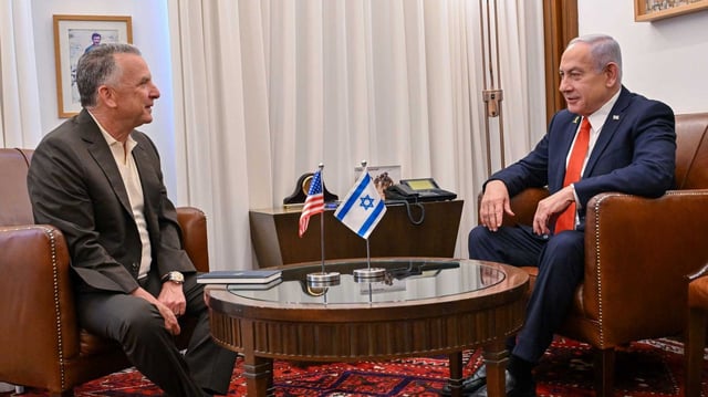 Witkoff with Netanyahu today in Jerusalem. Photo: Israeli prime minister's office