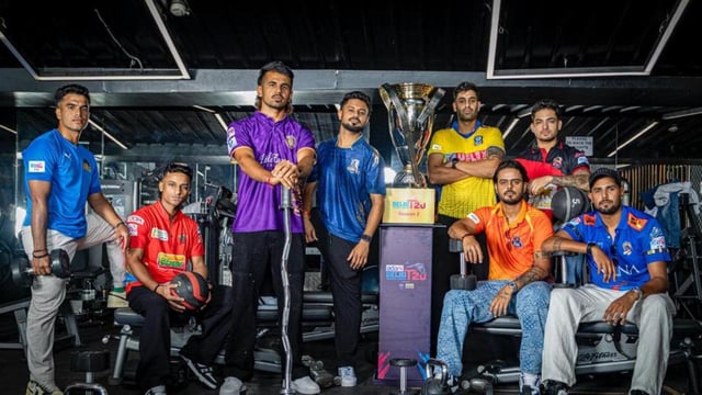 Captains of the eight franchises at the Delhi Premier League season 2 that begins on August 2. (DPL)