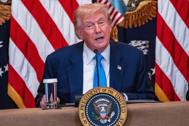El presidente estadounidense, Donald Trump, habla durante el evento &#34;Make Healthcare Technology Great&#34; en la Casa Blanca