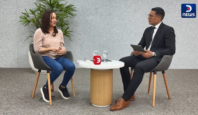 La esposa del gendarme detenido en Venezuela.