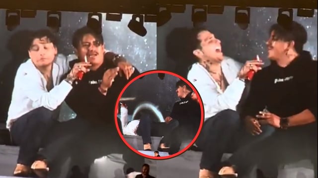 Critican a Christian Nodal por haber bebido demasiado durante su concierto.