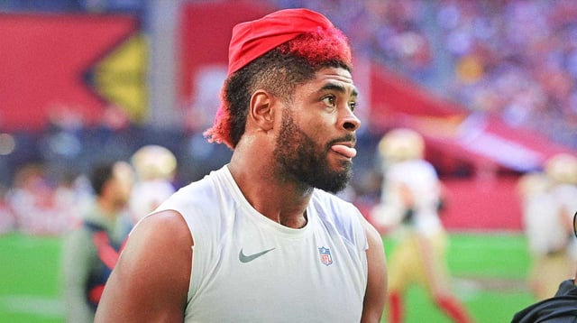 San Francisco 49ers wide receiver Jauan Jennings (15) is ejected in the first half against the Arizona Cardinals at State Farm Stadium. Mandatory Credit: Matt Kartozian-Imagn Images
