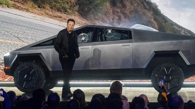 Tesla Cybertruck unveiling event. Photo by CleanTechnica.