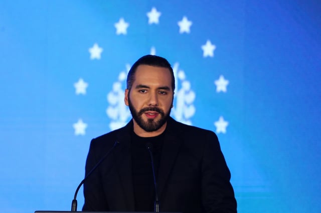 El Salvador's President Nayib Bukele speaks during the inauguration ceremony of the Key Institute, in Antiguo Cuscatlan El Salvador, March 19, 2025. REUTERS/Jose Cabezas/File Photo