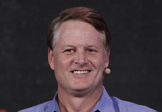FILE -John Donahoe, President and CEO of eBay, speaks at the Web. 2.0 Conference in San Francisco, Oct. 17, 2011. (AP Photo/Paul Sakuma, File)