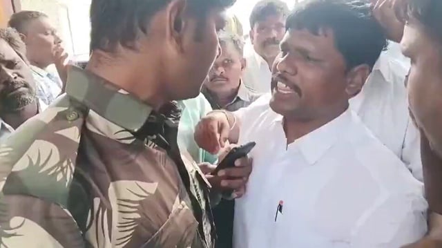 Andhra minister BC Janardhan Reddy’s cousin arrested for slapping constable during temple inauguration in Nandyal.
