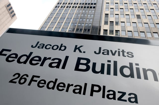 The Jacob K, Javits Federal Building located at 26 Federal Plaza in downtown Manhattan.