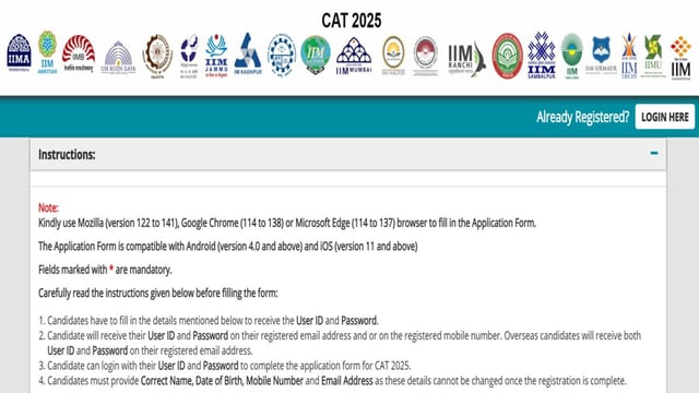 IIM CAT 2025 registration begins at iimcat.ac.in, direct link to apply here