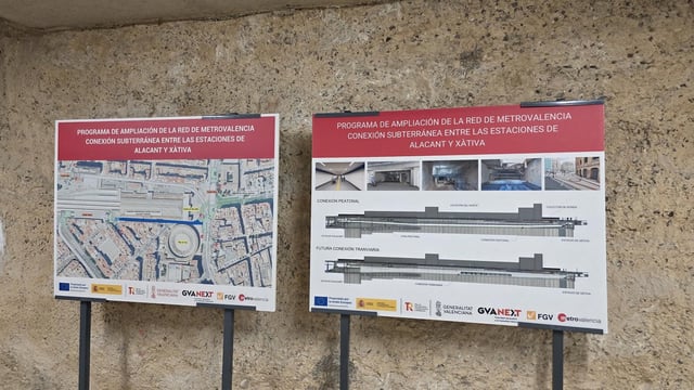 Así es el "super cañón" que conectará las estaciones de metro del centro de València