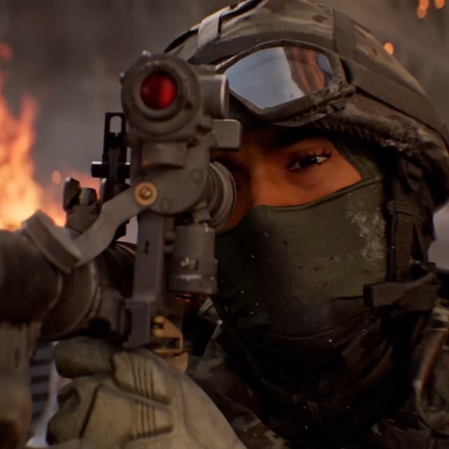 Woman using an RPG