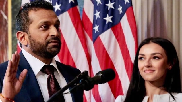 FBI director Kash Patel with girlfriend Alexis Wilkins.