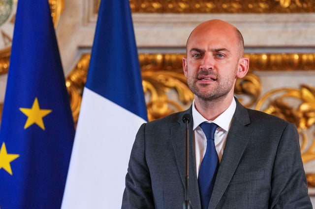 French Minister for Europe and Foreign Affairs Jean-Noel Barrot attends a press conference with Chinese Foreign Minister Wang Yi at the foreign ministry in Paris, France July 4, 2025.