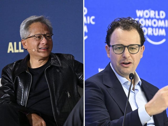 Nvidia CEO Jensen Huang and Anthropic CEO Dario Amodei
