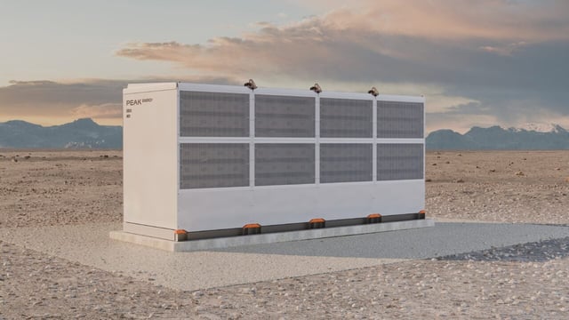 Peak Energy’s BESS is designed without moving parts and features active cooling and ventilation components. Image: Peak Energy