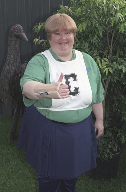 Madga SzubanksiI as Sharon in Kath and Kim. 