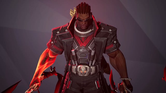 Marvel Rivals Season 3.5 patch notes: An upper-body shot of Blade looking down slightly with weapons in either hand, giving an intimidating aura.