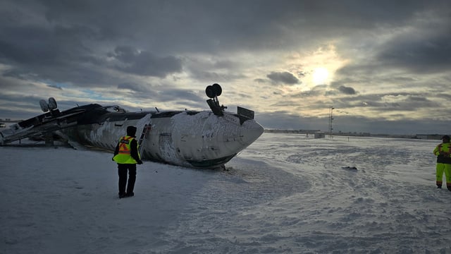 The wreckage of Delta flight 4819 (Photo: TSB of Canada)