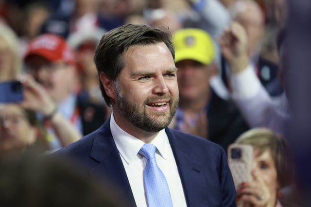 Vice President JD Vance attends the Republican National Convention in Milwaukee, Wisconsin on July 15, 2024.