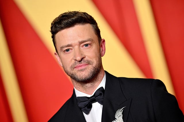 BEVERLY HILLS, CALIFORNIA - MARCH 10: Justin Timberlake attends the 2024 Vanity Fair Oscar Party Hosted By Radhika Jones at Wallis Annenberg Center for the Performing Arts on March 10, 2024 in Beverly Hills, California. (Photo by Lionel Hahn/Getty Images)