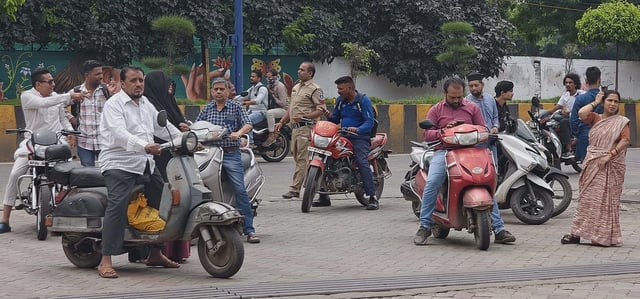 Two petrol pumps sealed for providing petrol to two-wheeler riders without helmet