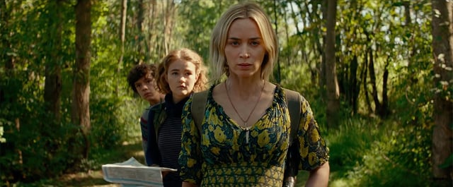 Noah Jupe, Millicent Simmonds and Emily Blunt in &#39;A Quiet Place Part II.&#39;