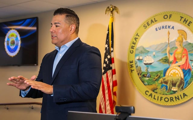 Insurance Commissioner Ricardo Lara, seen here in February, announced legal action against the FAIR Plan over smoke damage claim denials.