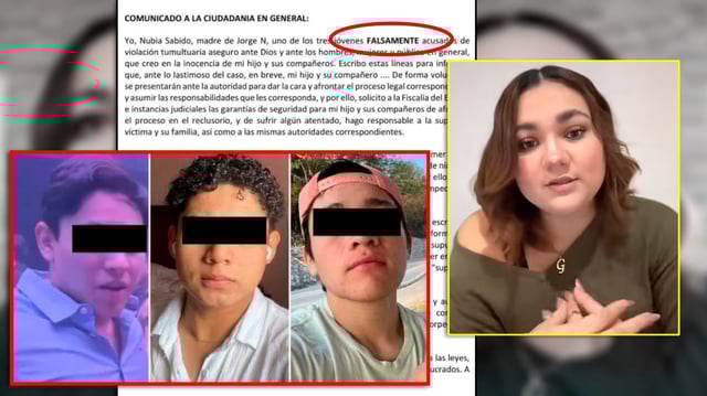 La madre de uno de los acusados anuncia que su hijo se entregará, mientras la víctima denuncia encubrimiento, revictimización y amenazas. FOTO: Especial