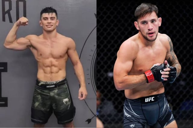 Kevin Vallejos (izquierda) y Esteban Ribovics (derecha) tendrán dos duros compromisos este sábado en el UFC Vegas 108.