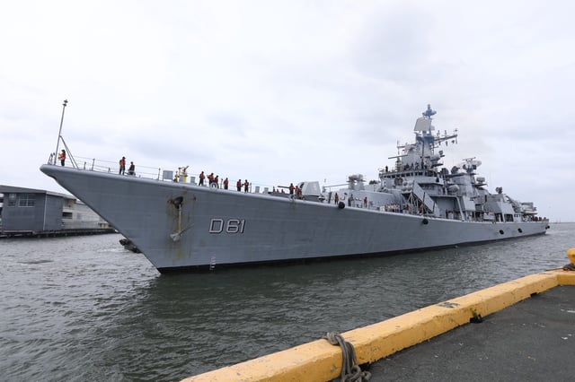 INS Delhi last at the Manila harbour (Credit: AFP)