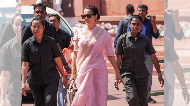 File photo of actor and BJP MP Kangana Ranaut during the Budget session of Parliament | PTI