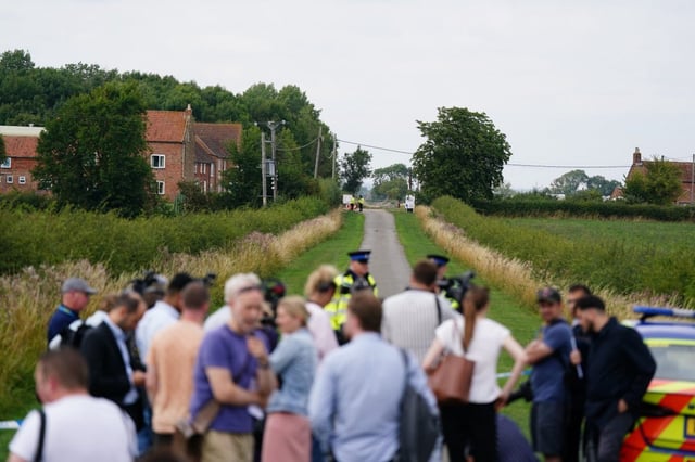 Police officers at the scene in Stathern (Photo: Jacob King/PA Wire)