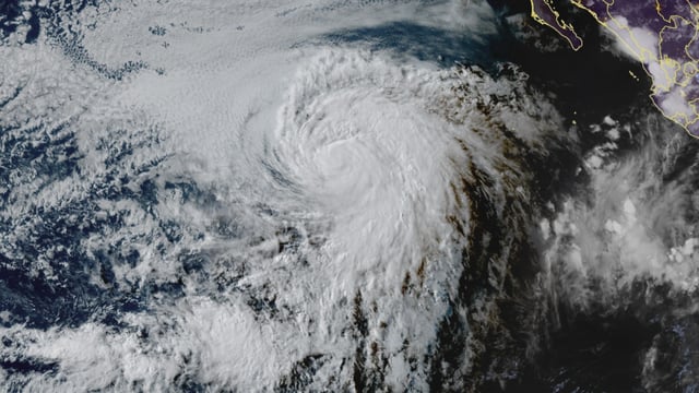 Satellite image of Tropical Storm Gil at 01:40 UTC on August 2, 2025. Credit: Goes-18, RAMMB/CIRA, The Watchers