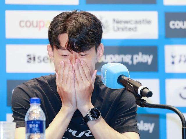 SEOUL (Korea, Republic Of), 02/08/2025.- Son Heung-min of Tottenham Hotspur attends a press conference in Seoul, South Korea, 02 August 2025. Son announced that he would leave the club this summer. (Corea del Sur, Seúl) EFE/EPA/YONHAP SOUTH KOREA OUT