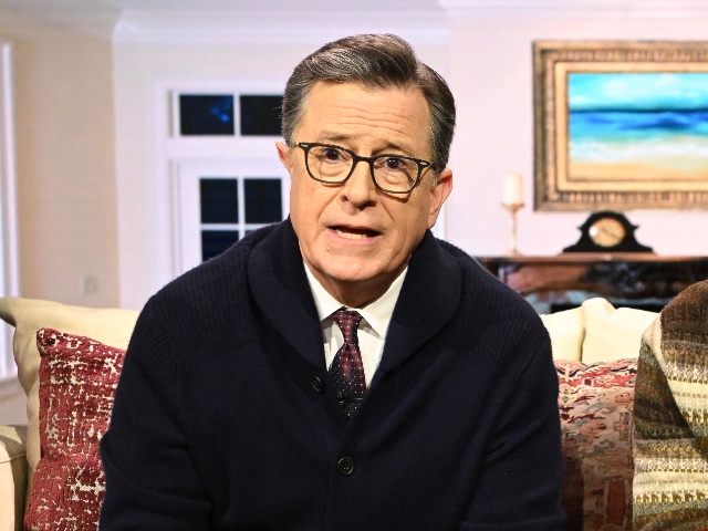 NEW YORK CITY - FEBRUARY 17: The Late Show with Stephen Colbert and guest John Oliver during Monday's February 17, 2025 show. (Photo by Scott Kowalchyk/CBS via Getty Images)