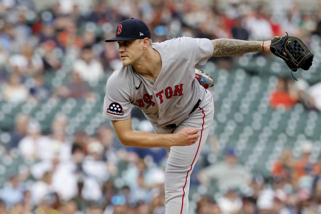 May 12, 2025; Detroit, Michigan, USA;  Boston Red Sox pitcher Tanner Houck (89) pitches first inning against the Detroit Tigers at Comerica Park. Mandatory Credit: Rick Osentoski-Imagn Images/File Photo