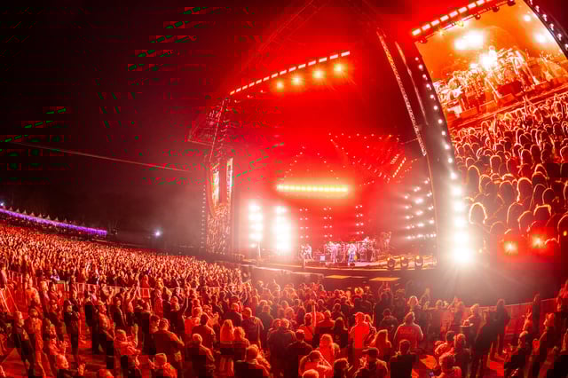 A view of the stage as Dead &amp; Co. play Day 1 of their Golden Gate Park residency in San Francisco on Aug. 1, 2025.