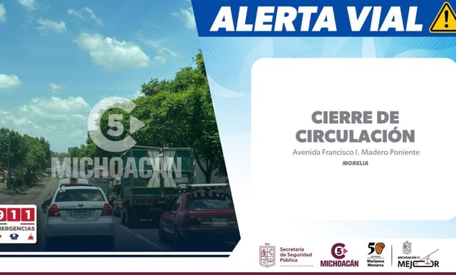 Limpieza de la avenida Madero en salida a Quiroga genera caos vial