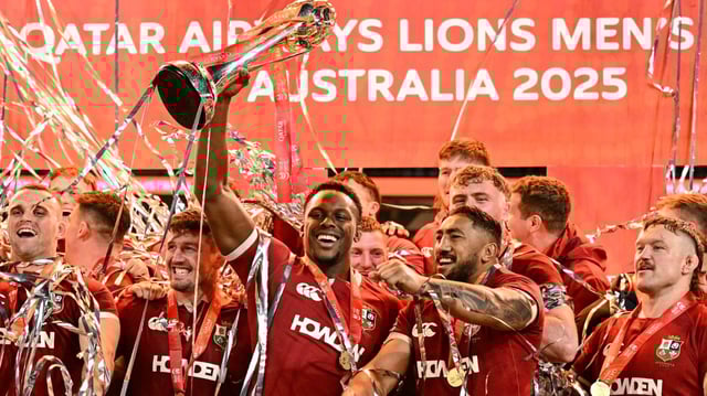 The fireworks and streamers that accompanied the podium celebrations did not feel quite genuine