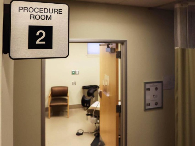 This 2021 file photo shows a procedure room at Planned Parenthood in Meridian, Idaho. The nonprofit was one of several plaintiffs who sued Idaho prosecutors and the attorney general to ensure health care providers can refer patients out-of-state for abortion procedures without facing prosecution. (Darin Oswald/Idaho Statesman/Tribune News Service via Getty Images)