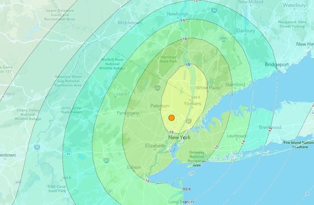 El epicentro del sismo se registró en Nueva Jersey
