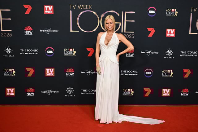 SYDNEY, AUSTRALIA - AUGUST 03: Sophie Monk attends the 65th TV WEEK Logie Awards at The Star on August 03, 2025 in Sydney, Australia. (Photo by James Gourley/Getty Images for TV WEEK Logie Awards)