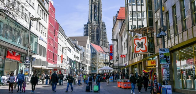 Fußgängerzone in Ulm