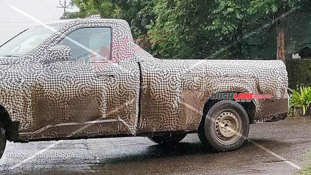 Mahindra Scorpio N Pickup Spied - Side View