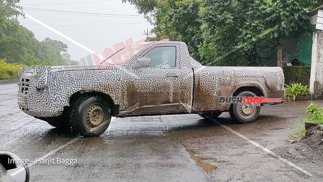 Mahindra Scorpio N Pickup Spied - Side View
