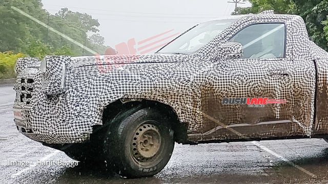 Mahindra Scorpio N Pickup Spied - Side View
